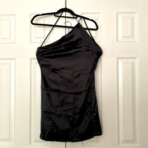 Shein black slip dress